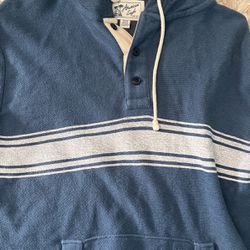 Blue and White American Eagle Hoodie