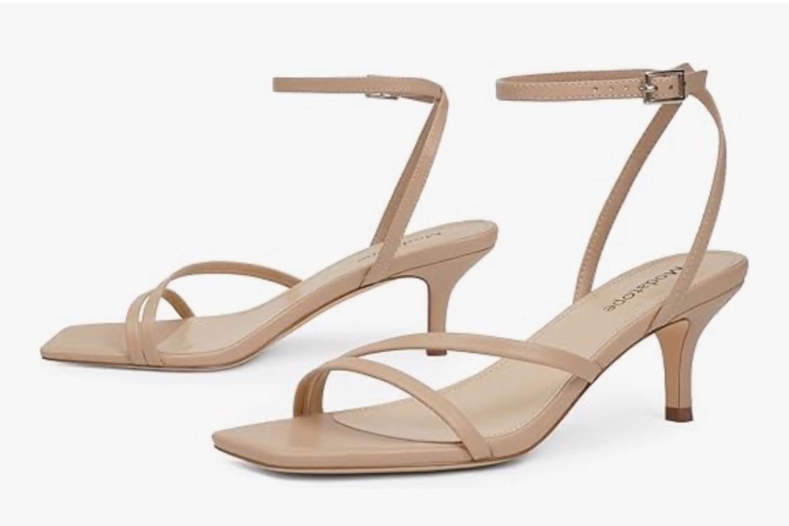 modatope taupe strap heels