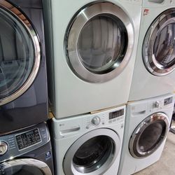 LG Front Loading Washer And Stackable Gas Set 