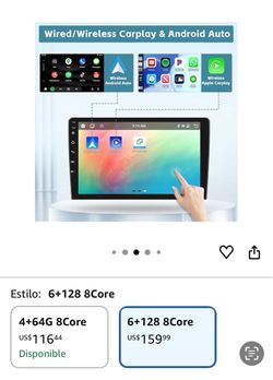 Estéreo pantalla táctil CarPlay androide wifi Bluetooth nuevo con cámara de reversa incluida