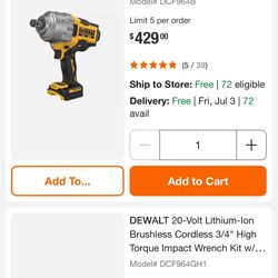Dewalt 3/4 inch Impact 