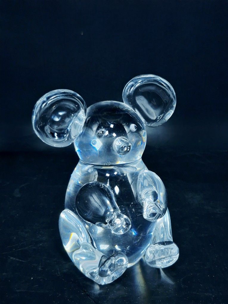 Crystal Koala Figurine Royal Krona Mid Century Paperweight