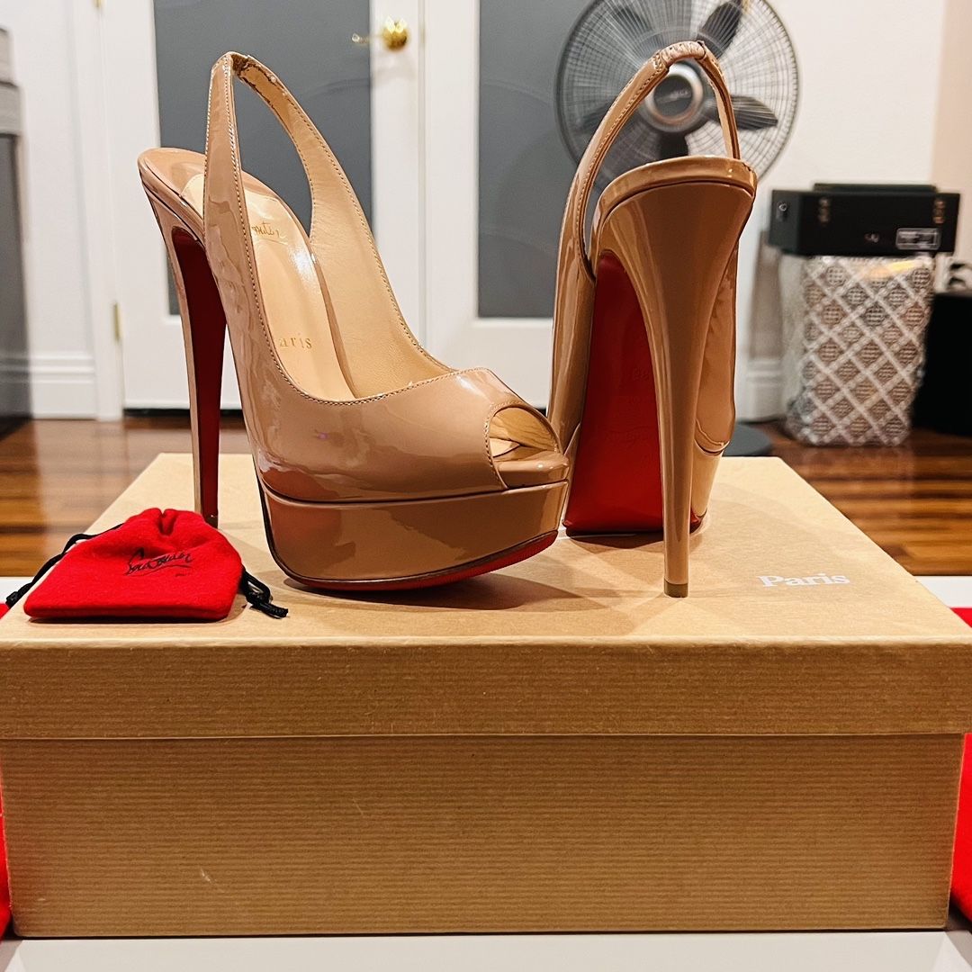 Christian louboutin Lady Peep Sling - Nude for Sale in Brentwood