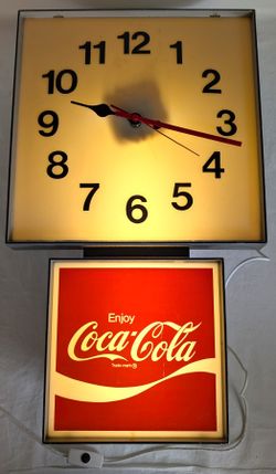 Vintage Coca Cola Wall Clock / Light.