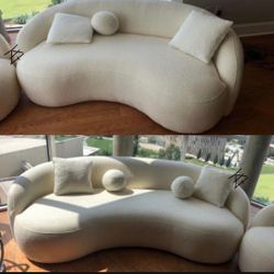 Isabella Ivory 2-Piece Faux Sheepskin Upholstered Sofa Set Natural
Coaster