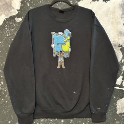 Earth Textured Patch Artwork Sweatshirt 