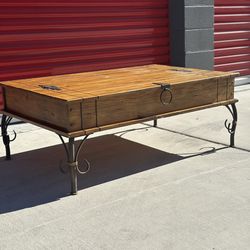 Wooden Coffee Table Chest With Storage