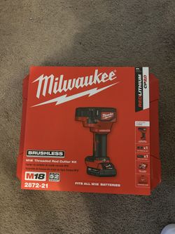 Milwaukee M18 Brushless Threaded Rod Cutter Kit (2872-21) is a dedicated solution for cutting the most common threaded rod sizes on the job site. This