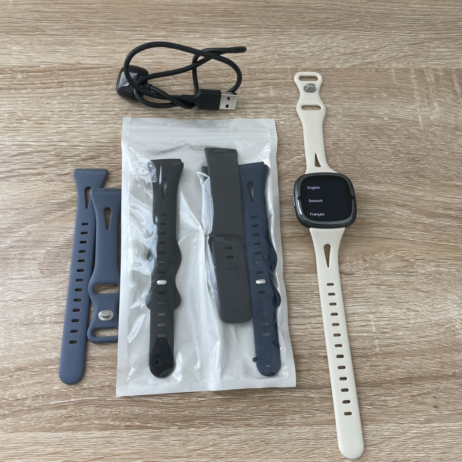 Fitbit Sense 2 Charcoal Fitness Tracker Watch With Charging Cable And Extra Bands