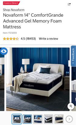 Novaform 14” Queen Mattress + Frame + Accessories