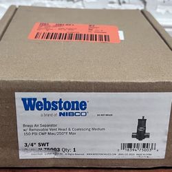 Webstone, a brand of NIBCO 3/4 in. Forged Brass Sweat Air Separator with Removable Vent Head and Coalescing Medium