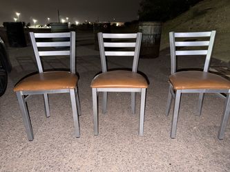3 metal chairs