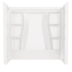 Delta
Classic 500 60 in. W x 61.25 in. H x 32 in. D 3-Piece Direct-to-Stud Alcove Bathtub/Shower Surrounds in High Gloss White