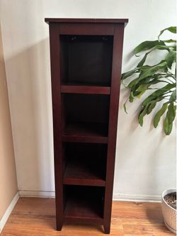 Wood Four-Shelf Open Bookcase