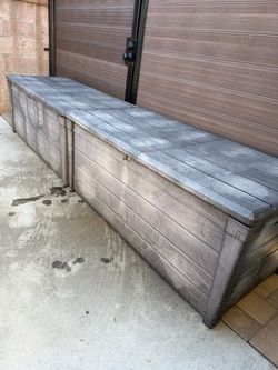 Outdoor all weather storage sheds deck boxes 2 boxes included keter