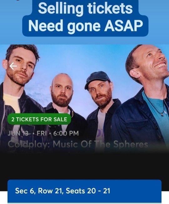 Coldplay Tickets