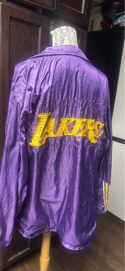 Vibtage xl LA Lakers Purple Satin Jacket