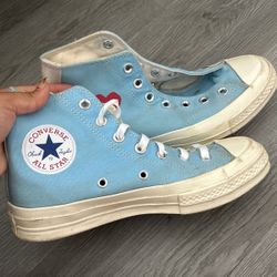 Cdg Light Blue Converse Size 7.5 Women’s Or 5.5 Men’s 