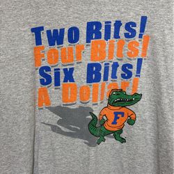 Florida Gators T-Shirt Says Two Bites Four Bites Six Bites /Dollar With The Mascot L