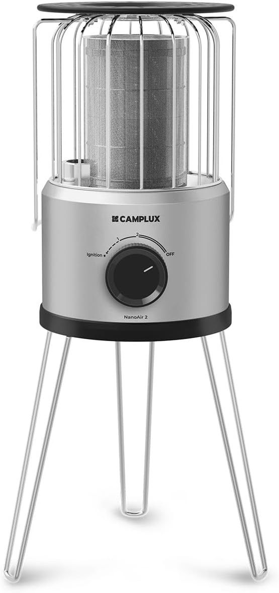 2 in 1 Propane Heater & Stove, CAMPLUX 8500 BTU Portable Propane Heater Indoor with Handle, Outdoor Gas Stove for Patio, Camping, Tent, Ice Fishing, G