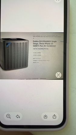 Daikin DX13SA0603 Single Stage, Three-Phase 13 SEER 5 Ton AC Condenser