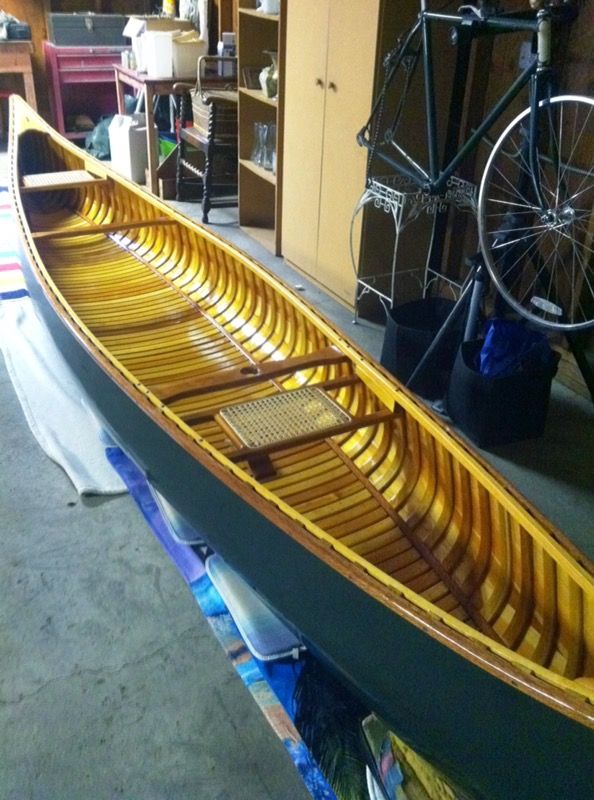 Handbuilt Wood and Canvas Canoe