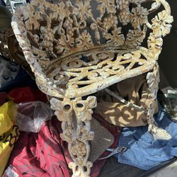 2 Vintage Victorian Metal Chairs 