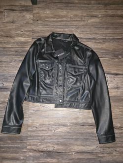 Black leather jacket