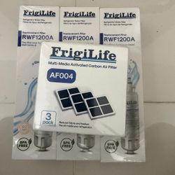 FrigiLife Refrigerator Water Filter and Air Filter Combo Pack (Model RWF1200A / AF004)