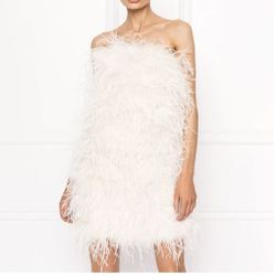 Jancoco Max xs Ostrich Fur Dress