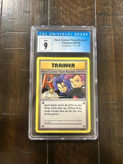 CGC 9 Here Comes Team Rocket! 113/108 Evolutions Secret Rare Regular ENG 2016