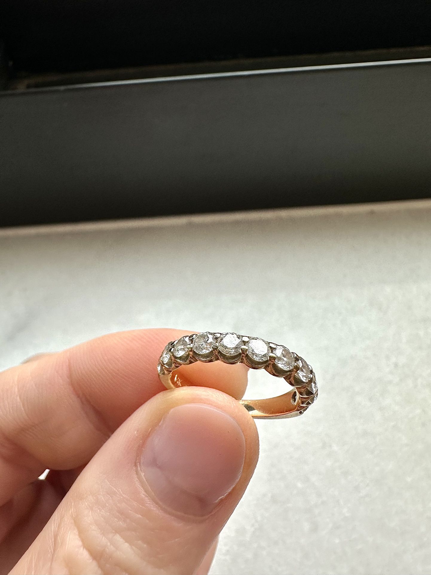 14K Gold Diamond Wedding/Anniversary Band – Size 5.50