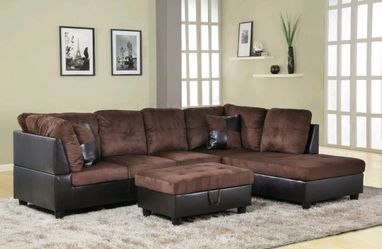 Sectional and ottoman