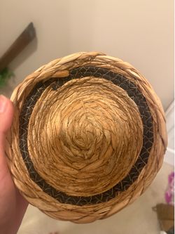 Decorative Wheat Style Woven Basket – Great for small storage or Aesthetic Setup