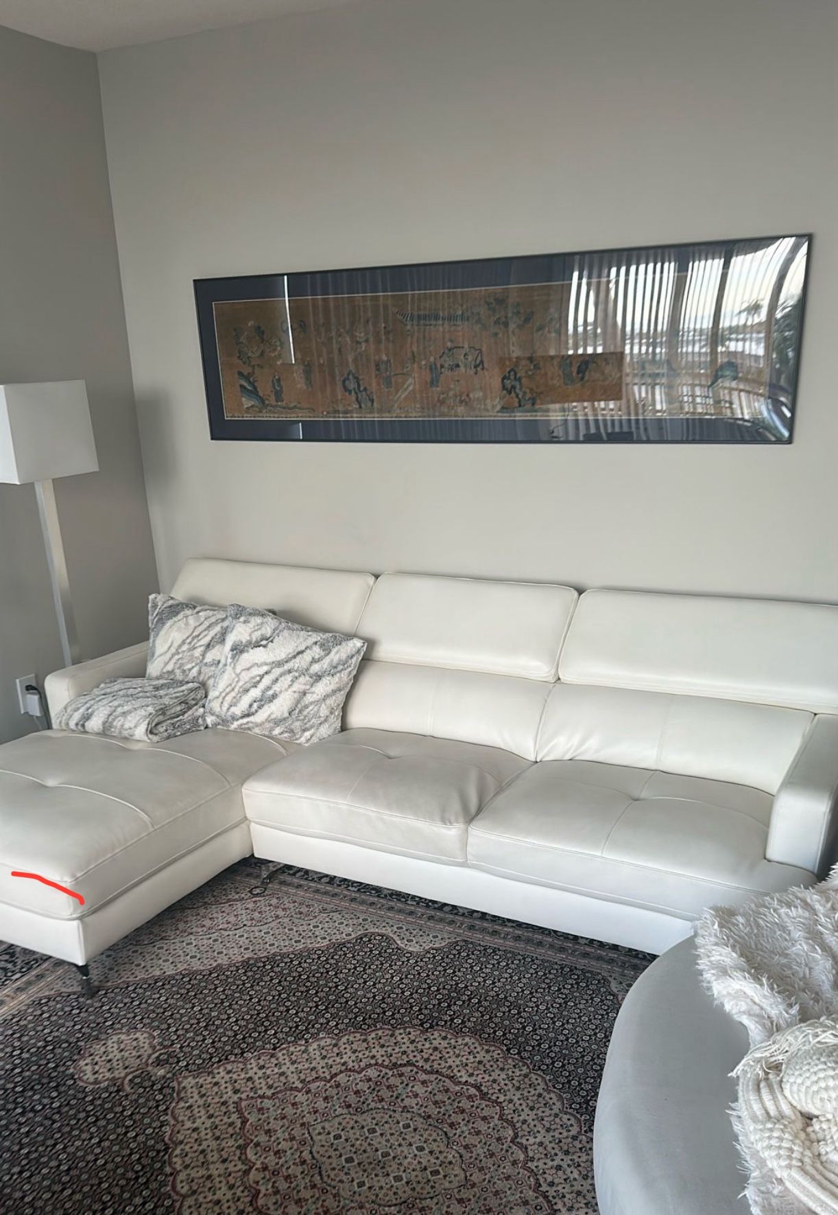 City Furniture sofa with right chaise