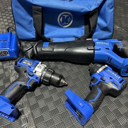 Brand New Kobalt 24-volt -Tool Brushless Power Tool Combo Drill &Impact Driver Also Saw with Soft Case (1-Battery Included and Bag)