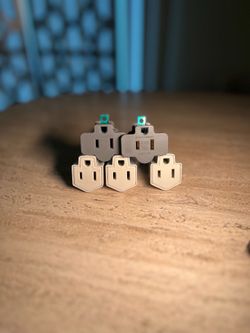 (5-Pack) 2-Prong to 3-Prong Adapters