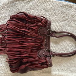 Burgundy Leather Purse 