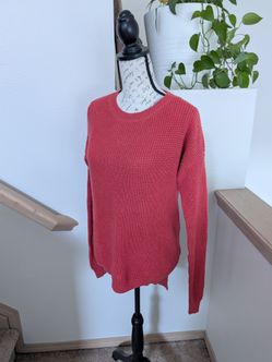 Aritzia's Wilfred Free ISABELLI Italian Merino Wool Sweater - Small, Savilla (burnt clay)