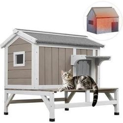 New Weatherproof Indoor/Outdoor Insulated Cat House