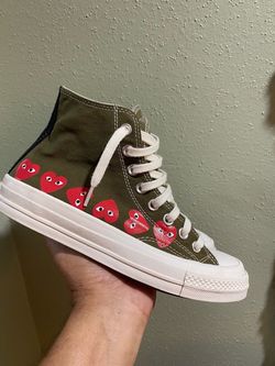 Converse Chuck 70 High Top x Comme des Garcons Play Multi Heart 2019 Size 7.5 like new