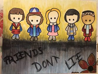 Stranger Things Painting size 11x14
