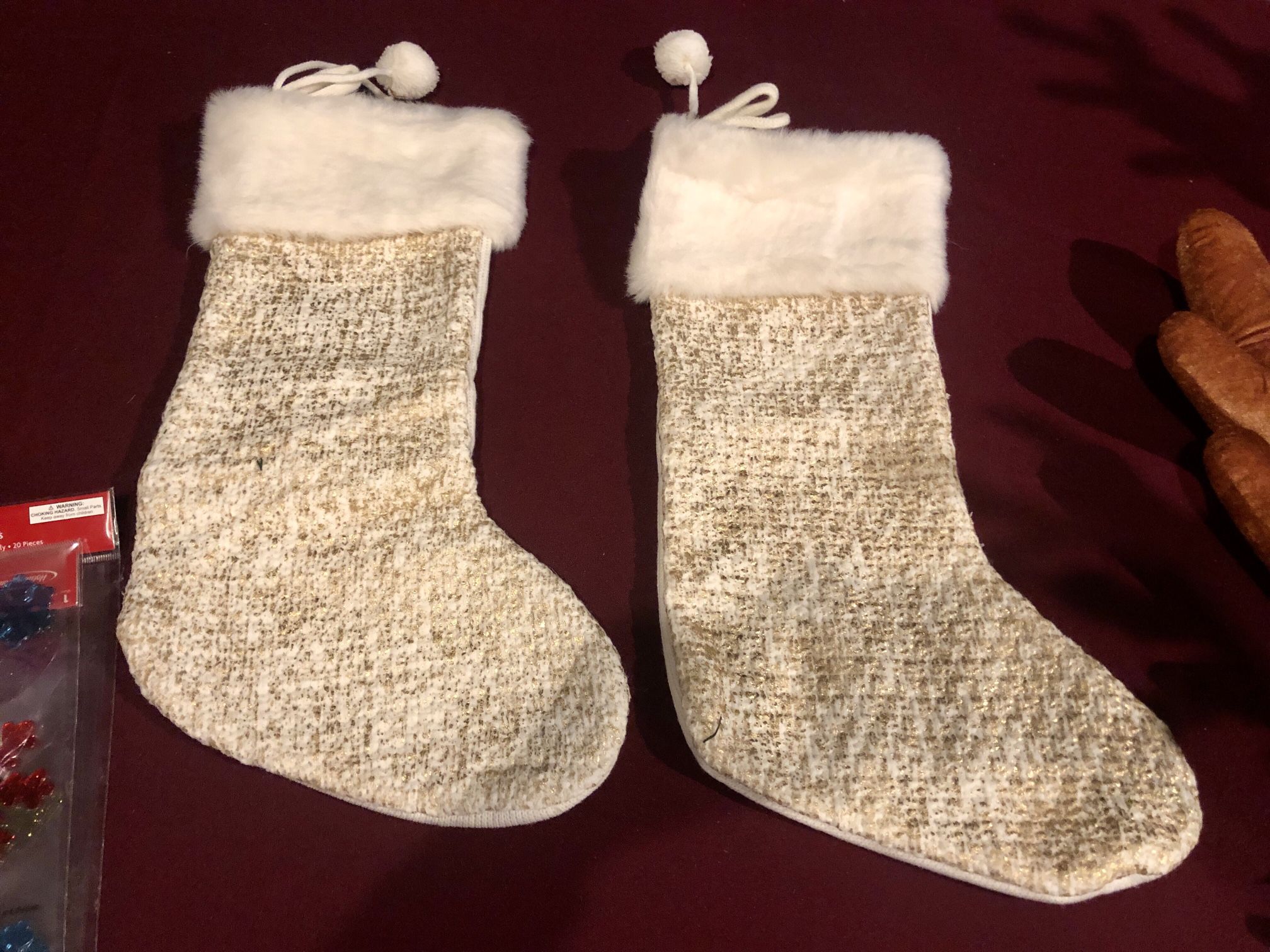 White Christmas Stockings
