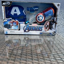 Avengers Nerf Captain America Blaster and Mask Set Brand New