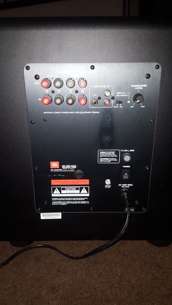 Jbl subwoofer 160 good working condition for Sale in Escondido, CA