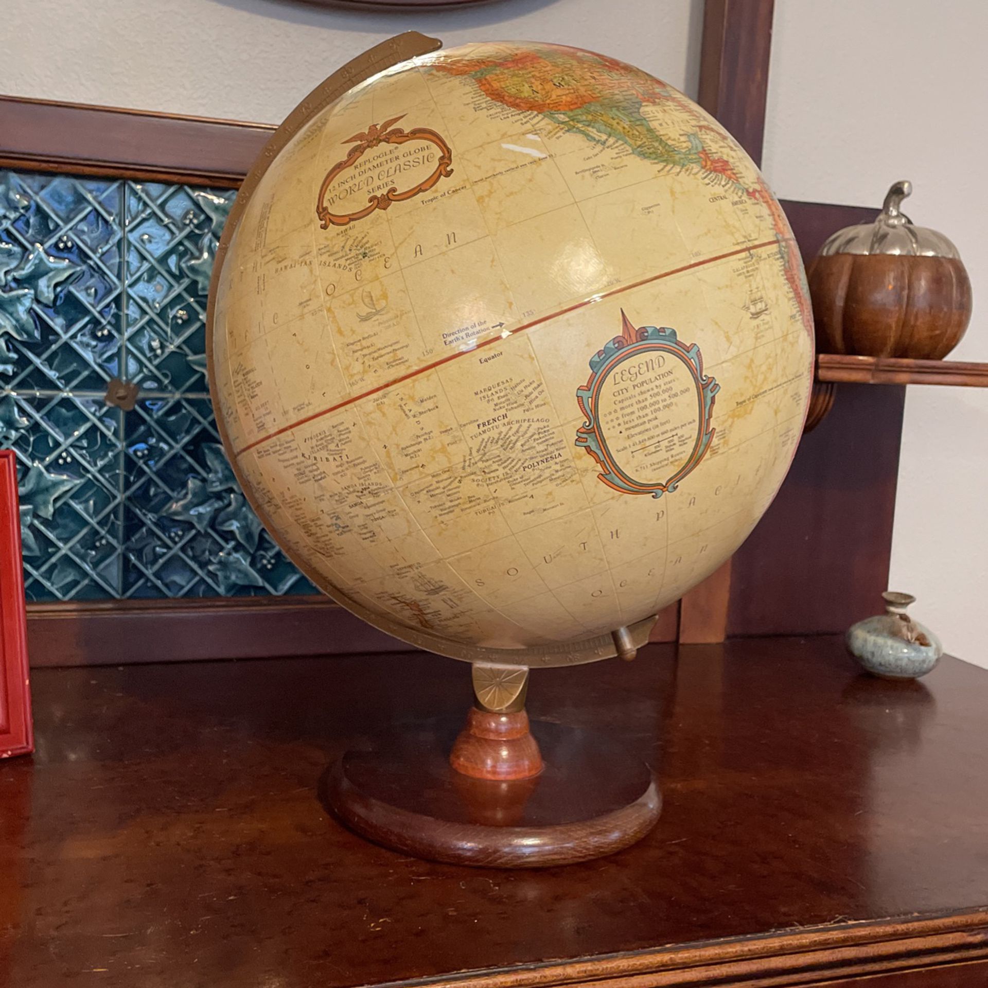 Pottery Barn Replogle Antique Desk Globe