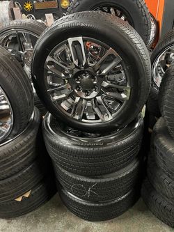 22 inch grey and chrome rep wheels rims tires and sensors