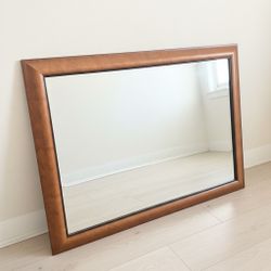 Large Wall Mirror with Wood Frame