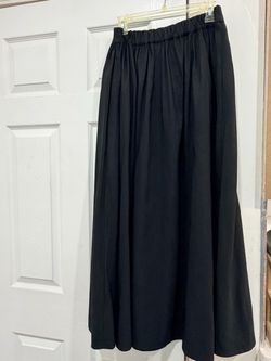 Black Maxi Skirt with Elastic Waist
