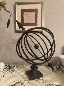 Armillary 16" Tall Arrow Through Sphere 4 Rings Celestial Astronomical Decor